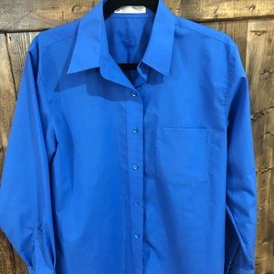 Foxcroft blue button down